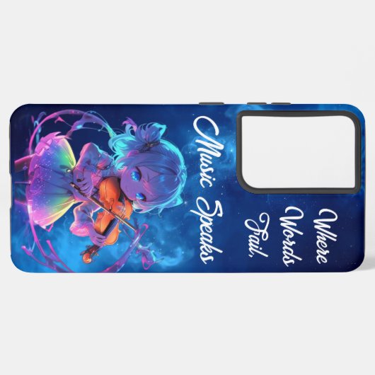 Where Words Fail, Music Speaks Samsung Galaxy Hülle (Linke Seite)