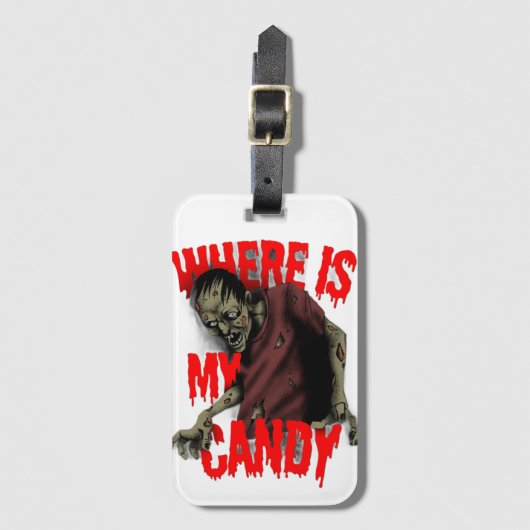 Where's My Candy  Gepäckanhänger (Vorderseite Vertikal)
