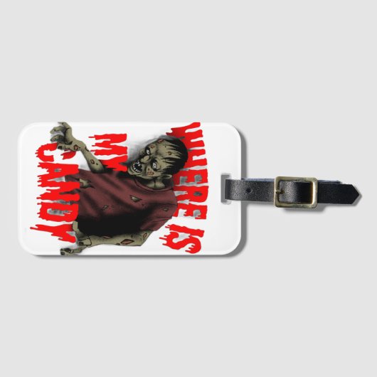 Where's My Candy  Gepäckanhänger (Vorderseite (Horizontal))