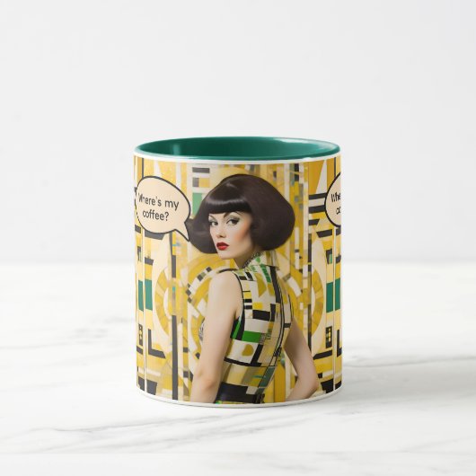 Where's My Coffee Retro Beauty 60s coffee mug Tasse (Zentrum)