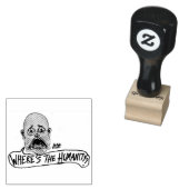 Where's The Humanity cartoon Gummistempel (Stempel)