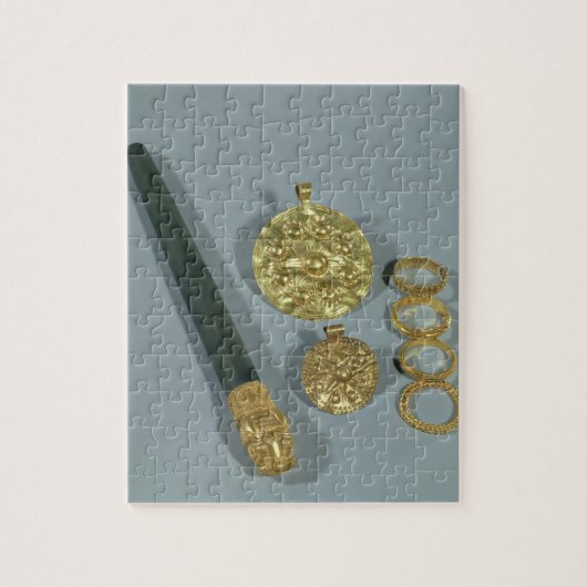Whetstone und Ringe mit granulierter Dekoration, Puzzle (Vertikal)