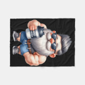 Whey Protein Gnome Vater Funny Bodybuilder Graphic Fleecedecke (Vorderseite (Horizontal))