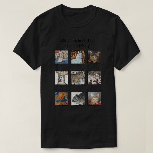 Which medieval cat are you today T-Shirt (Design vorne)