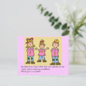 Which One is My Sister? Postkarte (Stehend Vorderseite)