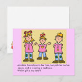 Which One is My Sister? Postkarte (Vorne/Hinten)