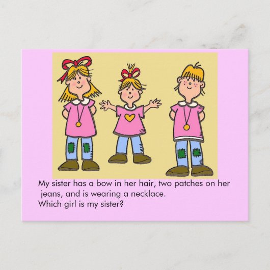 Which One is My Sister? Postkarte (Vorderseite)