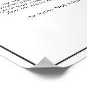 Which Side of The Fence (Black and White)- Poster  (Ecke)