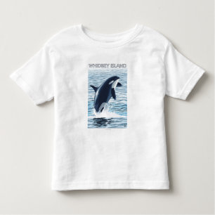 Whidbey Insel, WashingtonOrca Springen Kleinkind T-shirt