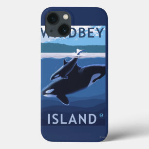 Whidbey Insel, WashingtonOrca und Kalb Case-Mate iPhone Hülle
