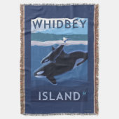 Whidbey Insel, WashingtonOrca und Kalb Decke (Vorderseite Vertikal)