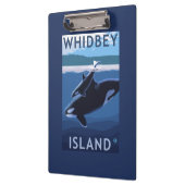 Whidbey Insel, WashingtonOrca und Kalb Klemmbrett (Links)
