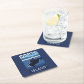 Whidbey Insel, WashingtonOrca und Kalb Rechteckiger Pappuntersetzer (Vor Ort)