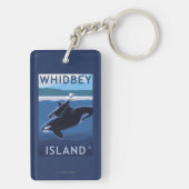 Whidbey Insel, WashingtonOrca und Kalb Schlüsselanhänger (Rückseite)