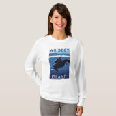 Whidbey Insel, WashingtonOrca und Kalb T-Shirt (Vorne ganz)