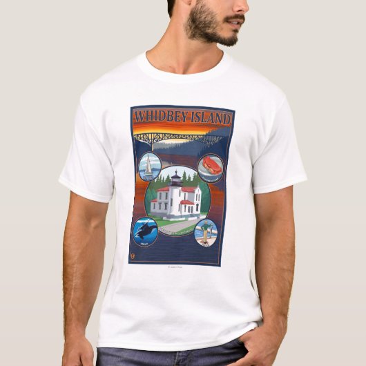 Whidbey Insel, WashingtonScenic Reise-Plakat T-Shirt (Vorderseite)