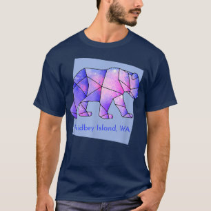 Whidbey Island Galaxy Bear Abstrakt Geometrie und T-Shirt
