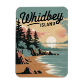 Whidbey Island Vintag Magnet (Vertikal)