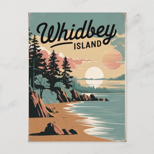 Whidbey Island Vintag Postkarte (Vorderseite)