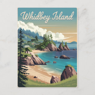 Whidbey Island Vintage Postkarte