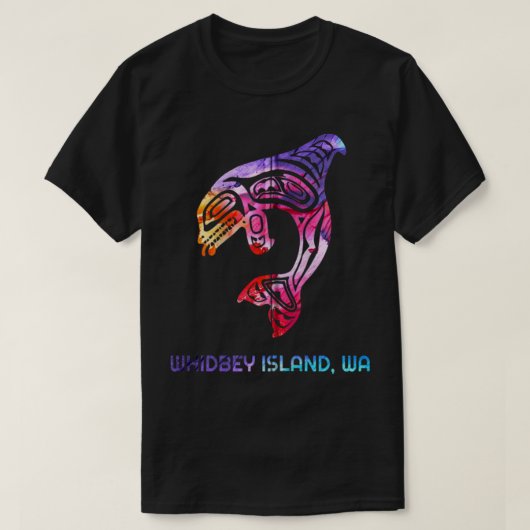 Whidbey Island Washington Native American Orca Kil T-Shirt (Design vorne)