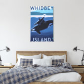 Whidbey Island, Washington Orca und Calf Leinwanddruck (Insitu (Schlafzimmer))
