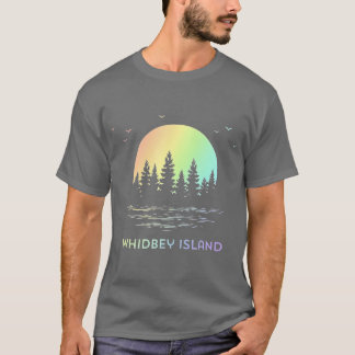 Whidbey Island Washington Sunset Design Nature T-Shirt
