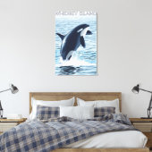 Whidbey Island, WashingtonOrca Jumping Leinwanddruck (Insitu (Schlafzimmer))