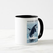 Whidbey Island, WashingtonOrca Jumping Tasse (VorderseiteRechts)