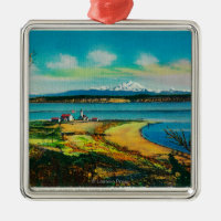 Whidby Insel und Mt.-Bäcker vom Hafen Townsend