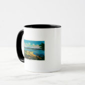 Whidby Island und Mt Baker von Port Townsend Tasse (Vorderseite Links)