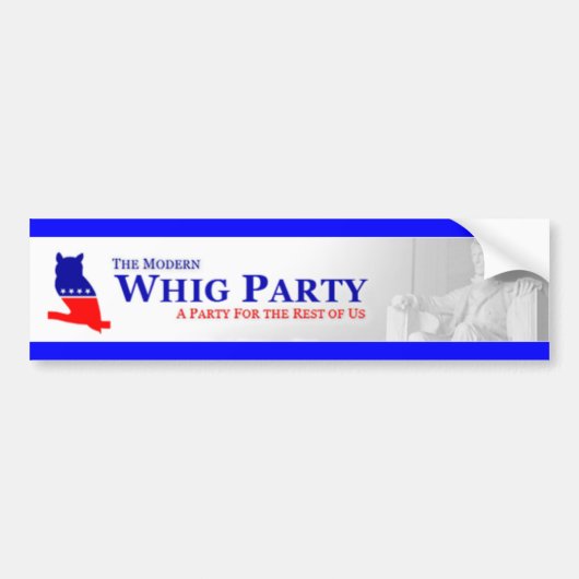 Whig-Autoaufkleber Autoaufkleber (Vorne)