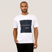 While Alive Code – Programmer T-Shirt (Vorne ganz)