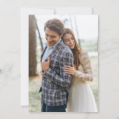 Whimal Champagne Save the Date Card mit Foto Einladung (Rückseite)