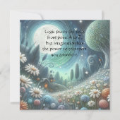 Whimical Night & Quote Dankeskarte (Vorderseite)