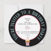 Whimicsal Cupcake mit viel Icing-Kindergeburtstag Einladung (Rückseite)