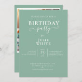 WHIMISCAL CASTLE GEBURTSTAG KAKE PARTY EINLADUNG (Vorne/Hinten)