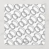 Whimiscal Doodles Black White Bow Floral Einladung (Rückseite)