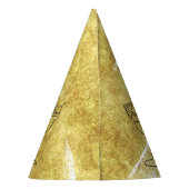 Whimiscal Doodles Hello 2026 New Years Gold Partyhütchen (Rückseite)