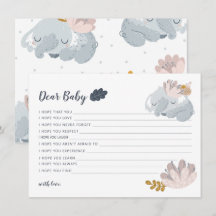 Whimiscal Elephant Blume wünscht Baby