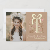 Whimiscal Geschenk Frohe Weihnachts-Foto Feiertagskarte (Vorderseite)