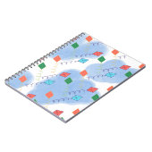 Whimiscal Kites Multicolored Sky Pattern Notizblock (Linke Seite)