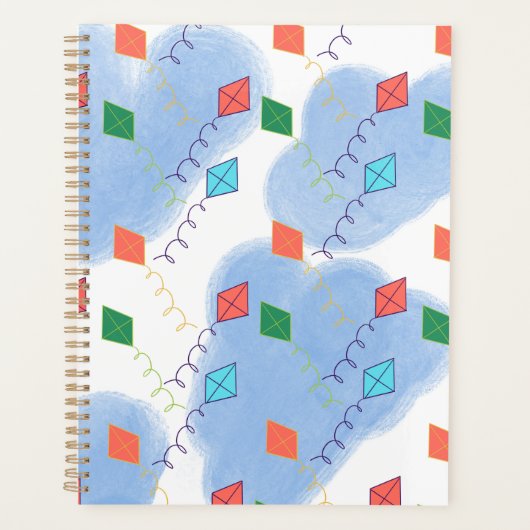 Whimiscal Kites Multicolored Sky Pattern Planer (Vorderseite)