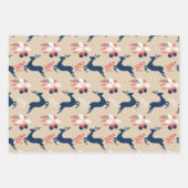 Whimiscal Nordic Christmas Trees and Deers Geschenkpapier Set (Vorderseite)