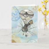 Whimiscal Steampunk Gruß-Karten Karte (Gelbe Blume)