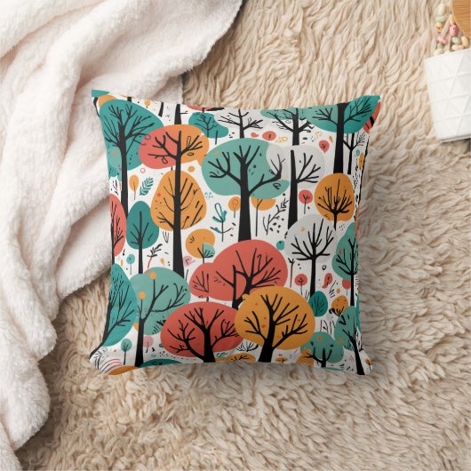 Whimiscal Tree Throw Pillow Kissen (Decke)
