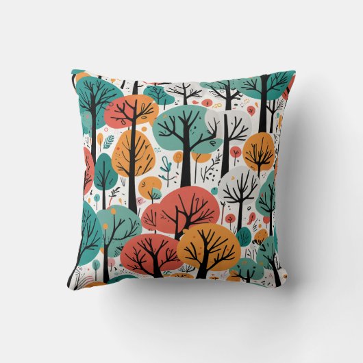 Whimiscal Tree Throw Pillow Kissen (Rückseite)