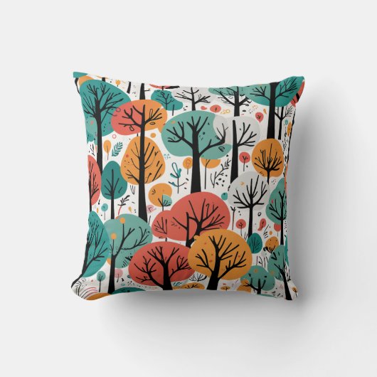 Whimiscal Tree Throw Pillow Kissen (Vorderseite)