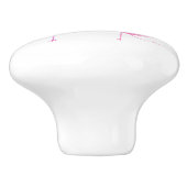 Whimiscal Watercolor-Liebevogel-Kunstinitialen Keramikknauf (Seitenansicht)