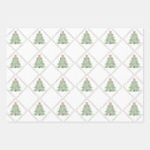 Whimiscal Weihnachtsbaum Wrapping Paper Geschenkpapier Set (Vorderseite)